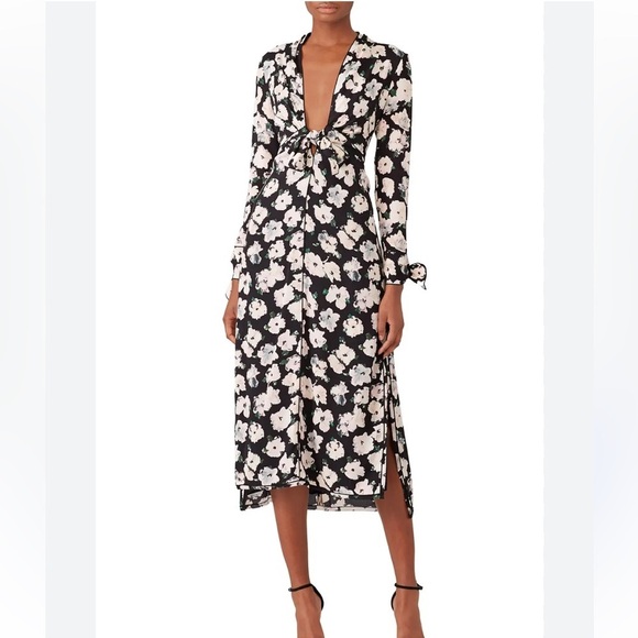 Proenza Schouler Dresses & Skirts - Proenza Schuler Pansy Print Silk Georgette Midi Dress